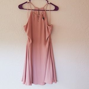 Express Nude/Blush Halter Cutout Dress Size 10